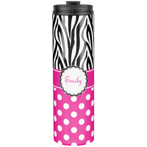 Zebra Print & Polka Dots Stainless Steel Tumbler 20 Oz - Front