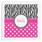 Zebra Print & Polka Dots Paper Dinner Napkin - Front View