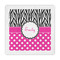 Zebra Print & Polka Dots Standard Decorative Napkins (Personalized)