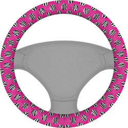 Zebra Print & Polka Dots Steering Wheel Cover (Personalized)