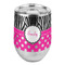 Zebra Print & Polka Dots Stemless Wine Tumbler - Full Print (Personalized)