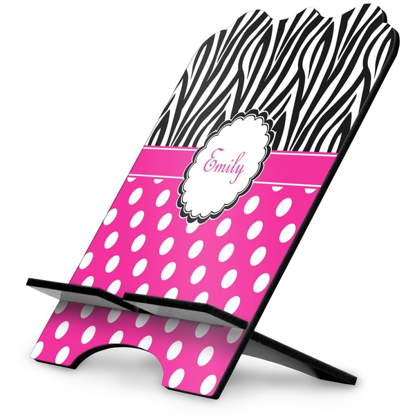 Custom Zebra Print & Polka Dots Stylized Tablet Stand (Personalized)