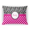 Zebra Print & Polka Dots Throw Pillow (Rectangular - 12x16)