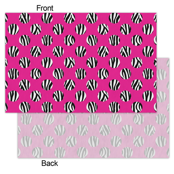 Zebra Print & Polka Dots Tissue Paper - Heavyweight - Small - Front & Back