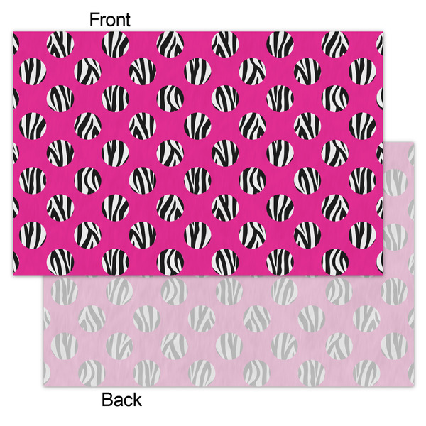 Zebra Print & Polka Dots Tissue Paper - Lightweight - Small - Front & Back