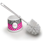 Zebra Print & Polka Dots Toilet Brush (Personalized)