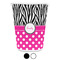 Zebra Print & Polka Dots Waste Basket (Personalized)