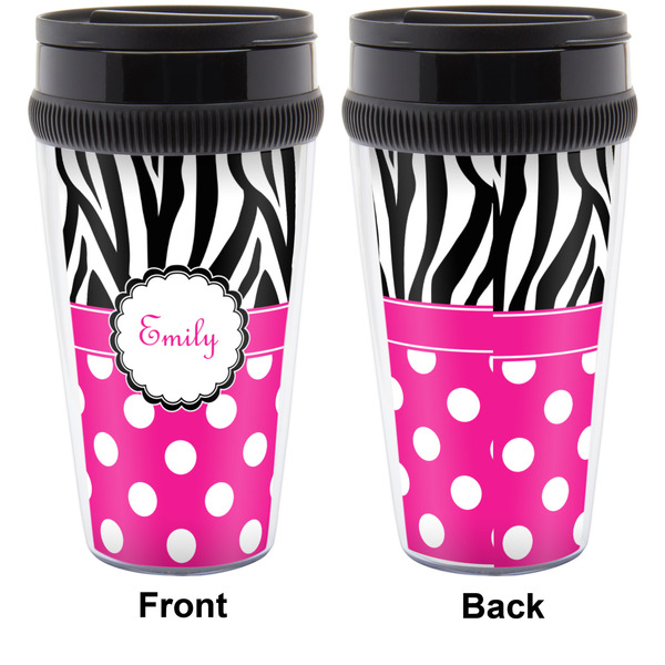 Zebra Print & Polka Dots Travel Mug Approval (Personalized)
