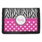 Zebra Print & Polka Dots Trifold Wallet (Personalized)