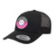 Zebra Print & Polka Dots Trucker Hat - Black (Personalized)