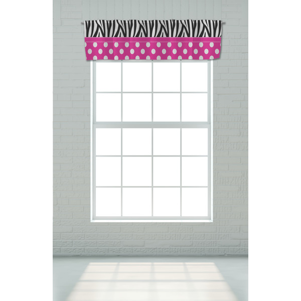 Zebra Print & Polka Dots Valance - On window