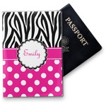 Zebra Print & Polka Dots Vinyl Passport Holder (Personalized)