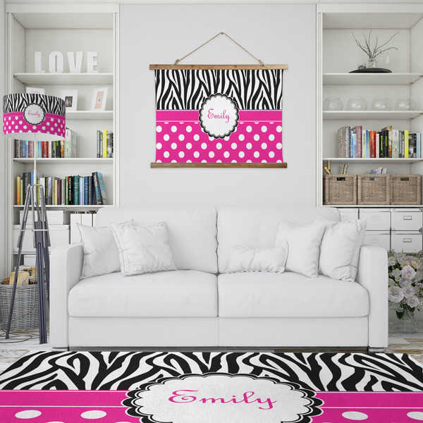 Zebra Print & Polka Dots Wall Hanging Tapestry - IN CONTEXT