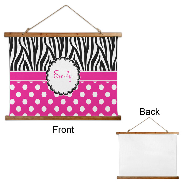 Zebra Print & Polka Dots Wall Hanging Tapestry - Landscape - APPROVAL