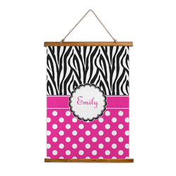 Zebra Print & Polka Dots Wall Hanging Tapestry (Personalized)