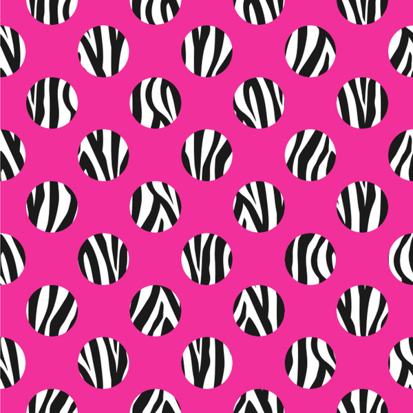 Custom Zebra Print & Polka Dots Wallpaper & Surface Covering (Peel & Stick 24"x 24" Sample)
