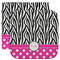 Zebra Print & Polka Dots Facecloth / Wash Cloth (Personalized)