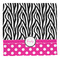 Zebra Print & Polka Dots Washcloth - Front - No Soap