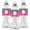Zebra Print & Polka Dots Water Bottle Labels - Front View