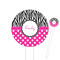 Zebra Print & Polka Dots Round Plastic Food Picks (Personalized)