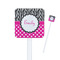 Zebra Print & Polka Dots Square Plastic Stir Sticks (Personalized)