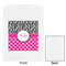 Zebra Print & Polka Dots White Treat Bag - Front & Back View
