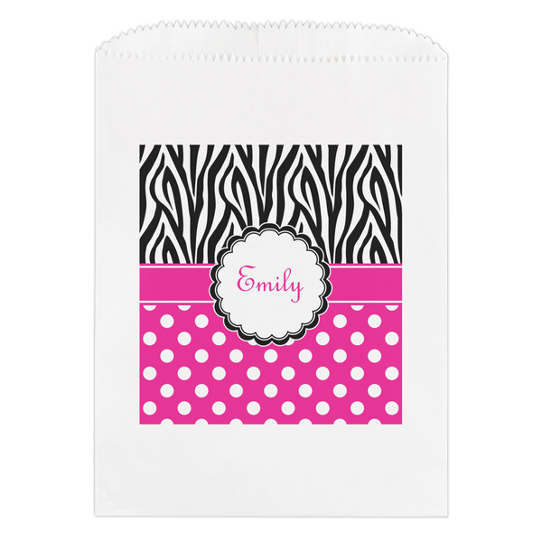 Custom Zebra Print & Polka Dots Treat Bag (Personalized)