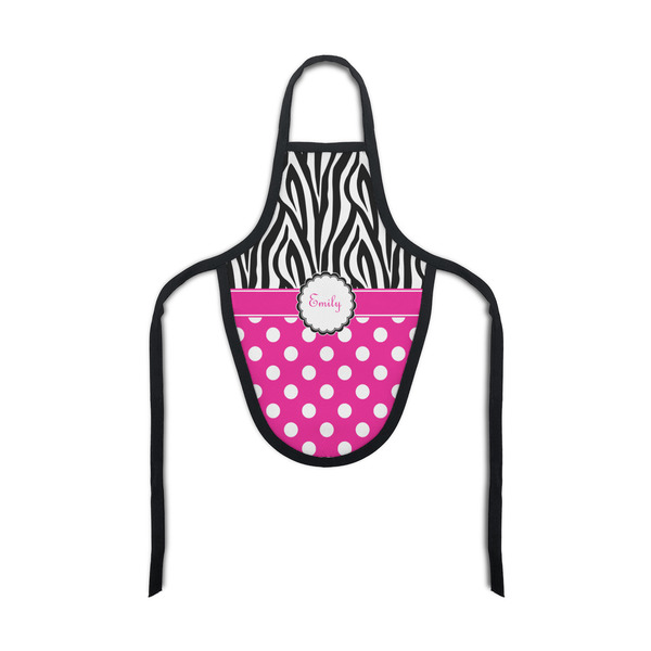 Custom Zebra Print & Polka Dots Bottle Apron (Personalized)