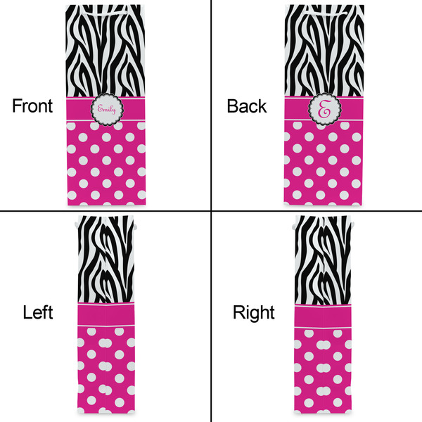 Zebra Print & Polka Dots Wine Gift Bag - Gloss - Approval