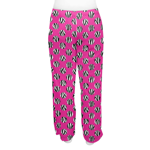 Zebra Print & Polka Dots Women's Pj on model - Back