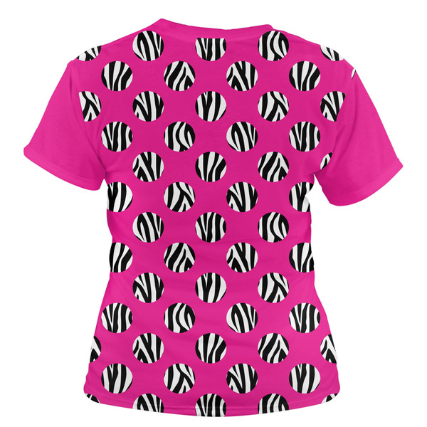 Zebra Print & Polka Dots Women's T-shirt Back