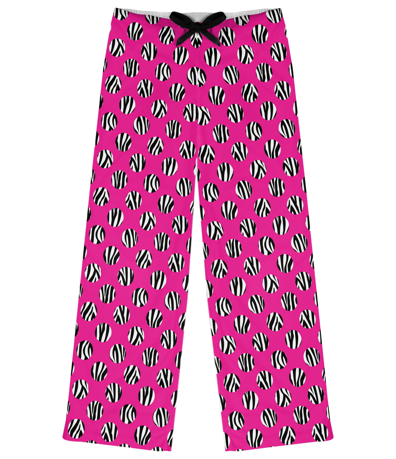 Custom Zebra Print & Polka Dots Womens Pajama Pants YouCustomizeIt