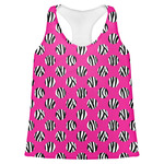 Zebra Print & Polka Dots Womens Racerback Tank Top - X Large