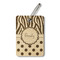 Zebra Print & Polka Dots Wood Luggage Tags - Rectangle - Front/Main
