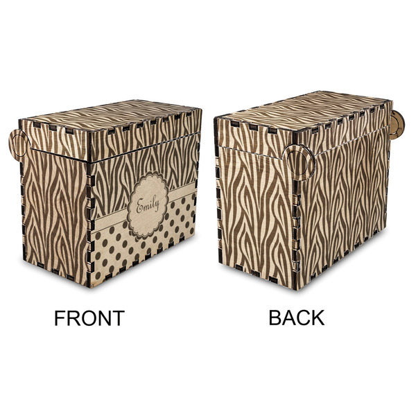 Zebra Print & Polka Dots Wood Recipe Box - Approval