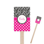 Zebra Print & Polka Dots Rectangle Wooden Stir Sticks (Personalized)