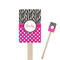 Zebra Print & Polka Dots Rectangle Wooden Stir Sticks (Personalized)