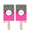 Zebra Print & Polka Dots Wooden 6.25" Stir Stick - Rectangular - Double Sided - Front & Back
