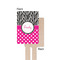 Zebra Print & Polka Dots Wooden 6.25" Stir Stick - Rectangular - Single - Front & Back