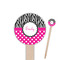 Zebra Print & Polka Dots Round Wooden Food Picks (Personalized)