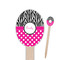 Zebra Print & Polka Dots Oval Wooden Food Picks (Personalized)