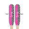 Zebra Print & Polka Dots Wooden Food Pick - Paddle - Double Sided - Front & Back