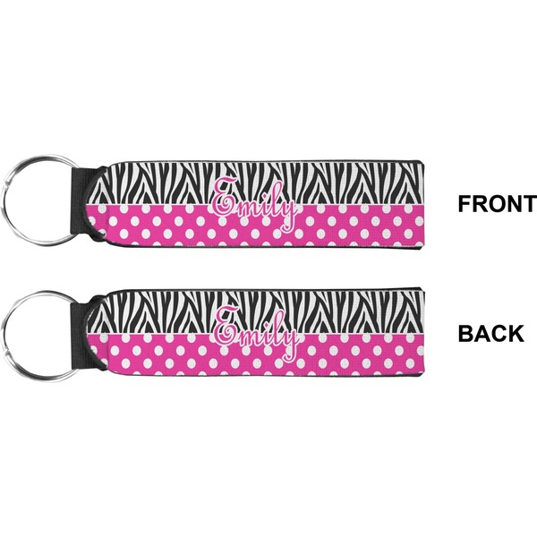 Zebra Print & Polka Dots Wristlet (Front + Back)