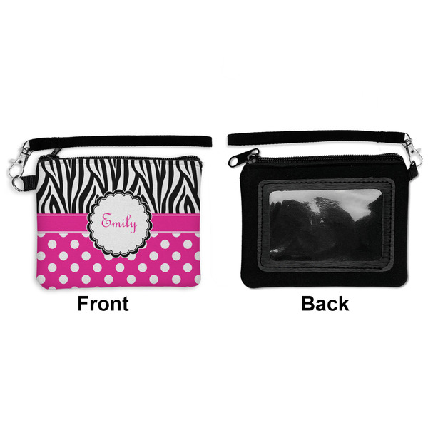 Zebra Print & Polka Dots Wristlet ID Cases - Front & Back