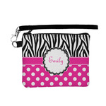 Zebra Print & Polka Dots Wristlet ID Case w/ Name or Text