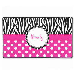 Zebra Print & Polka Dots XXL Gaming Mouse Pad - 24" x 14" (Personalized)