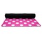 Zebra Print & Polka Dots Yoga Mat Rolled up Black Rubber Backing