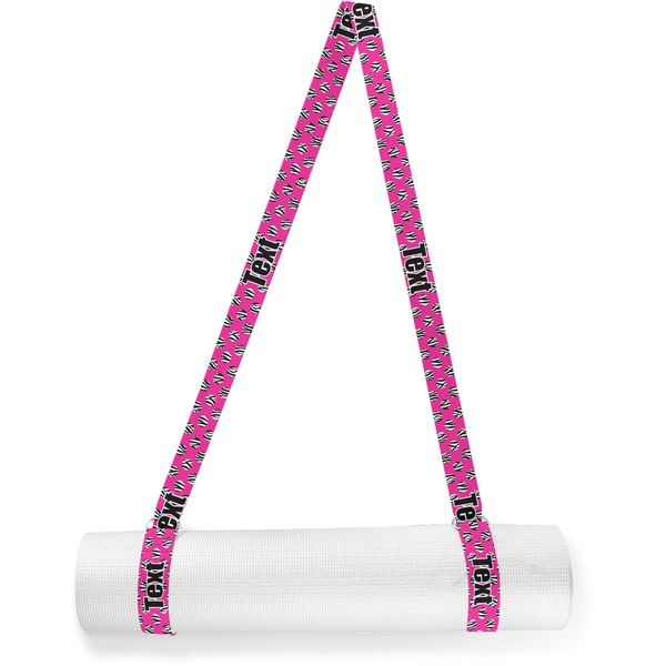 Custom Zebra Print & Polka Dots Yoga Mat Strap (Personalized)