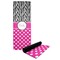 Zebra Print & Polka Dots Yoga Mat with Black Rubber Back Full Print View