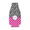 Zebra Print & Polka Dots Zipper Bottle Cooler - FRONT (flat)